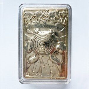 1999 Burger King Pokémon 23K Gold Plated Poliwhirl Card w/ Case